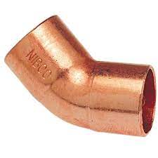 Photo 2 of 1-1/2 in. Copper Pressure 45-Degree Cup x Cup Elbow Fitting
AS IS 9CT