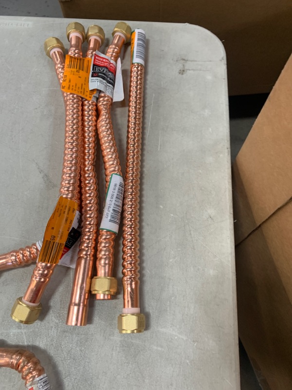 Photo 1 of 3/4 in. Sweat x 3/4 in. FIP x 18 in. Copper Water Heater Connector
AS IS 5CT