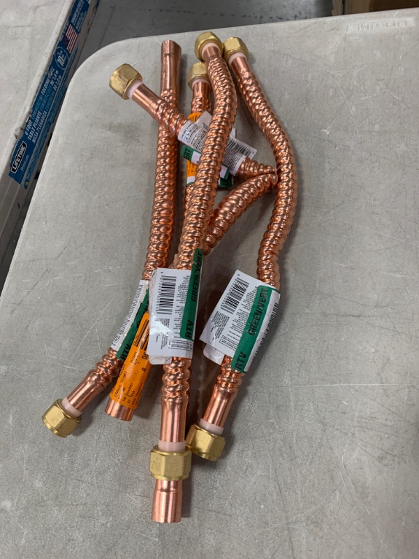 Photo 1 of 3/4 in. Sweat x 3/4 in. FIP x 18 in. Copper Water Heater Connector
AS IS 5CT