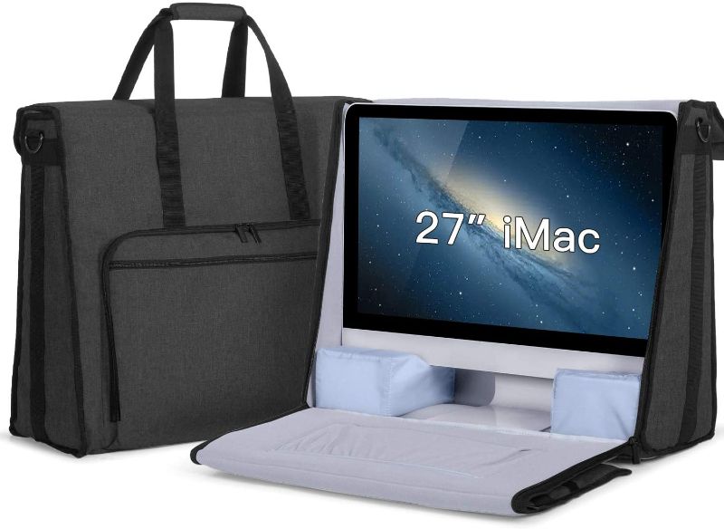 Photo 1 of Damero Carrying Tote Bag Compatible with Apple 27" iMac Desktop Computer, Travel Storage Bag for iMac 27-inch and Other Accessories, Black
