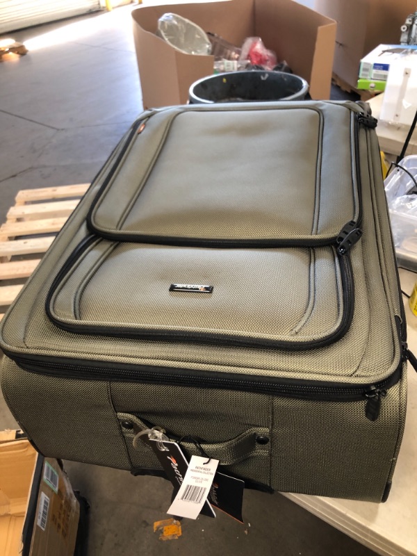 Photo 1 of Pathfinder Presidential Designer Luggage Collection - Expandable 29 Inch Softside Bag - Durable Large Lightweight Checked Suitcase with 8-Rolling Spinner Wheels (Olive)
