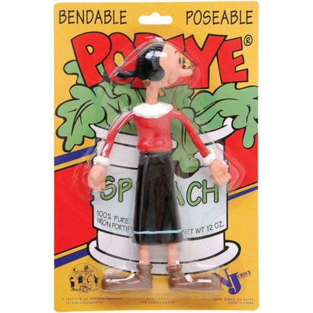 Photo 1 of 6" Popeye Olive Oyl Bendable Figure
