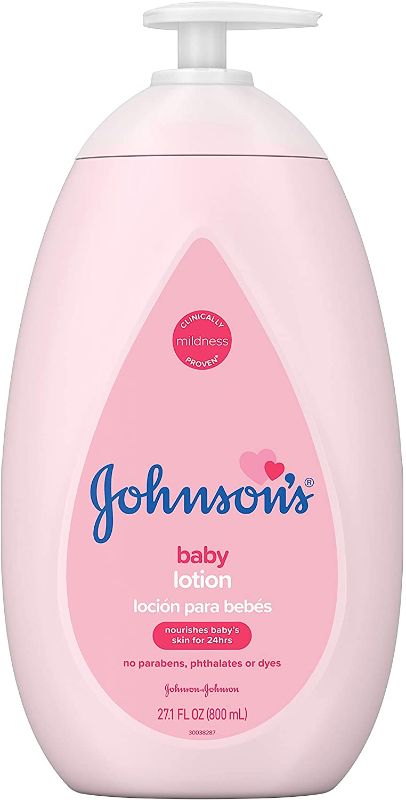 Photo 1 of Johnson's Moisturizing Pink Baby Lotion with Coconut Oil, Gentle, Nourishing & Hydrating Baby Body Lotion, Hypoallergenic, Paraben-Free, Sulfate-Free, Dye-Free, Phthalate-Free, 27.1 fl. oz
AS IS 2CT