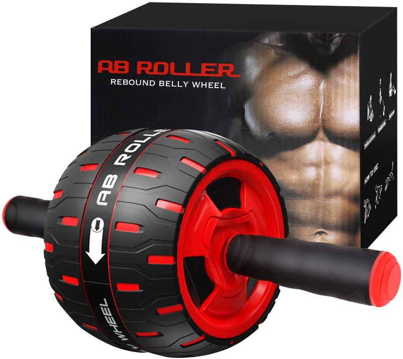 Photo 1 of Ab Roller Wheel Workout Equipment - Ab Roller Wheel for Abdominal Exercise,Home Workout Equipment,Perfect Fitness Ab Roller for Core Workouts,Perfect Home Abdominal Exercise Equipment for Both Men Women WHITE NOT RED
