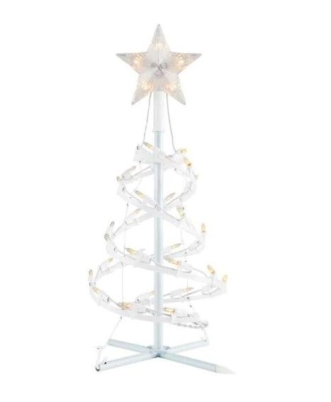 Photo 1 of Home Accents Holiday
18 in. White Spiral Tree Pathway Lights (Set of 4)