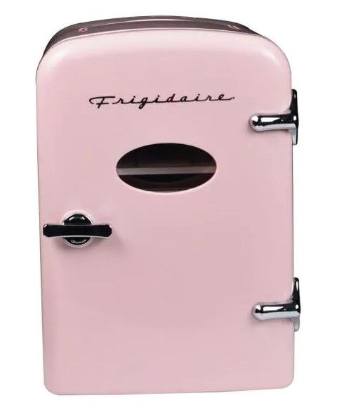 Photo 1 of Frigidaire
0.3 cu. ft. 6-Can Retro Mini Fridge in Pink