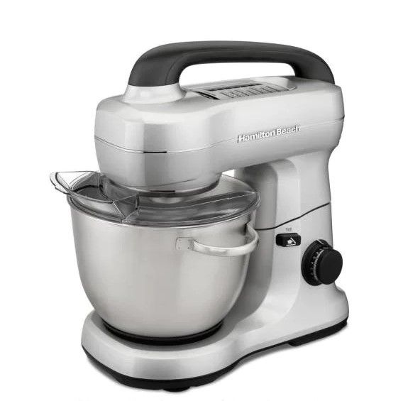 Photo 1 of Hamilton Beach
4 Qt. 7-Speed Stainless Steel Stand Mixer with Flat Beater, Dough Hook and Whisk