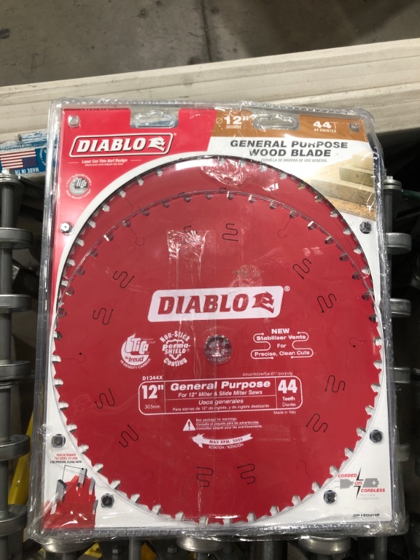 Photo 1 of 12 in. x 44-Teeth General Purpose Saw Blade (2-Pack)