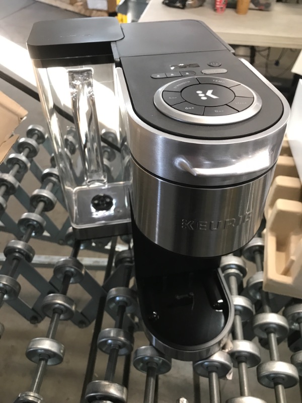 Photo 1 of Keurig Coffee Keurig K-Supreme Plus Single-Serve K-Cup Pod Coffee Brewer Bundle with 12-Count Single Serve K-Cups and Cleaning Cups in SIlver
