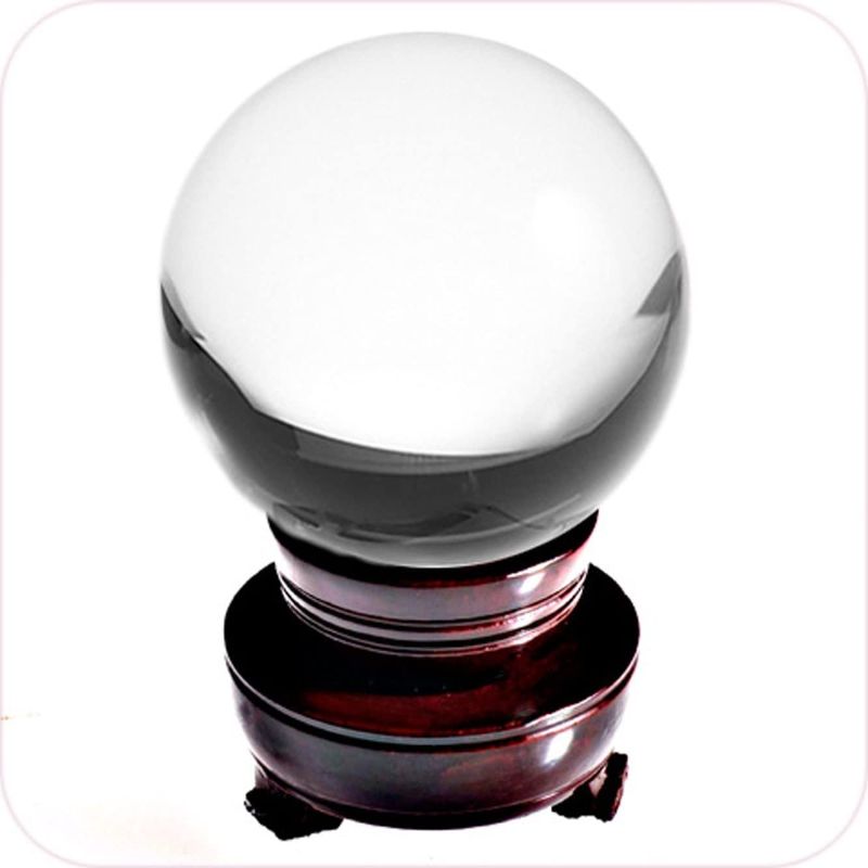 Photo 1 of 
Amlong Crystal Meditation Divnation Sphere Feng Shui Crystal Ball, Lensball, Decorative Ball with Wooden Stand and Gift Box, Clear, 4.2 inch (110mm) Diameter
AS IS USED