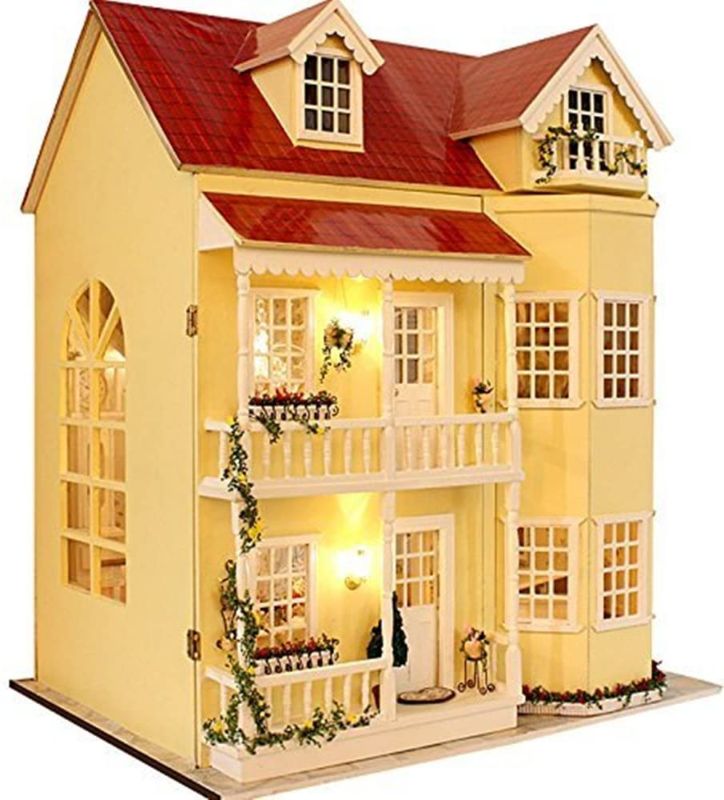 Photo 1 of Flever Dollhouse Miniature DIY House Kit Manual Creative with Furniture for Romantic Artwork Gift-Great Villa (Fairy Homeland)
