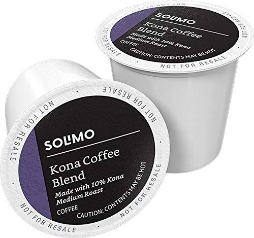 Photo 1 of Amazon Brand - 100 Ct. Solimo Medium Roast Coffee Pods, Kona Blend, Compatible with Keurig 2.0 K-Cup Brewers
