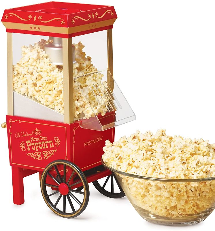 Photo 1 of Nostalgia OFP-501 Old Fashioned Popcorn Machine, 1040 W, 120 V, 12 Cup, Red
