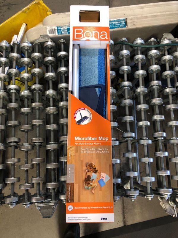 Photo 1 of Bona Premium Microfiber Floor Mop, Includes Microfiber Cleaning Pad and Microfiber Dusting Pad
