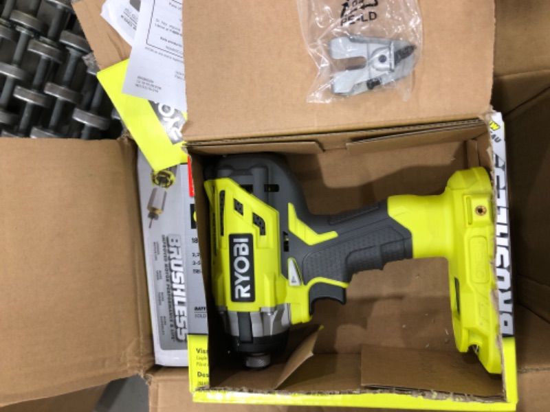Photo 2 of RYOBI
ONE+ 18V Cordless Brushless 3-Speed 1/4 in. Hex Impact Driver (Tool Only) with Belt Clip