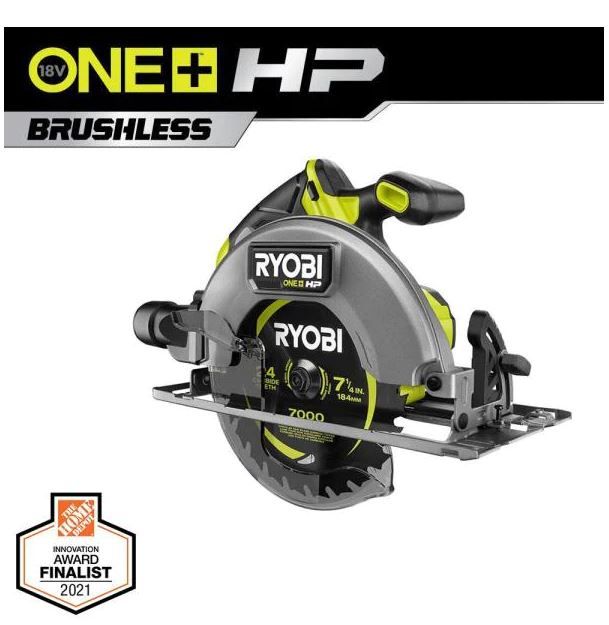 Photo 1 of RYOBI
ONE+ HP 18V Brushless Cordless 7-1/4 in. Circular Saw (Tool Only)