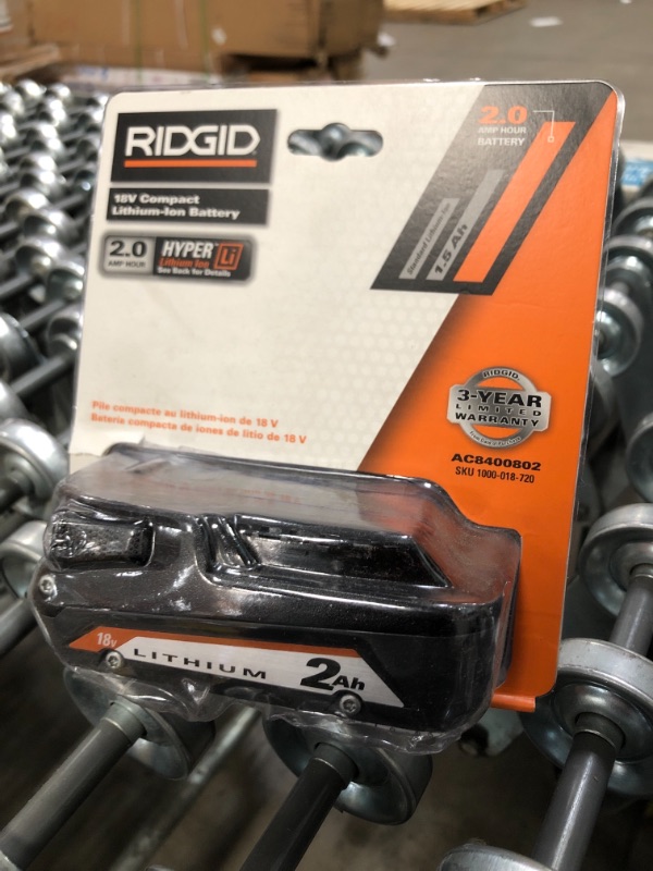 Photo 2 of RIDGID
18V 2.0 Ah Lithium-Ion Battery