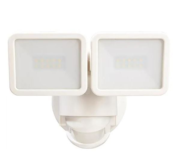 Photo 1 of Defiant
180° White Motion Activated Outdoor Integrated LED Flood Light Twin Head