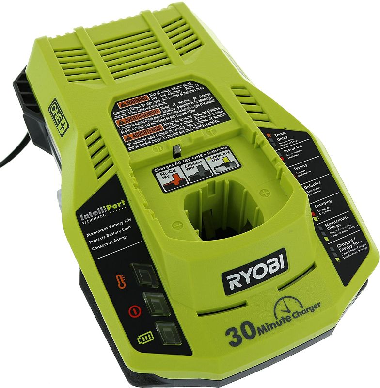 Photo 1 of Ryobi P117 One+ 18 Volt Dual Chemistry IntelliPort Lithium Ion and NiCad Battery Charger (Battery Not Included, Charger Only)
