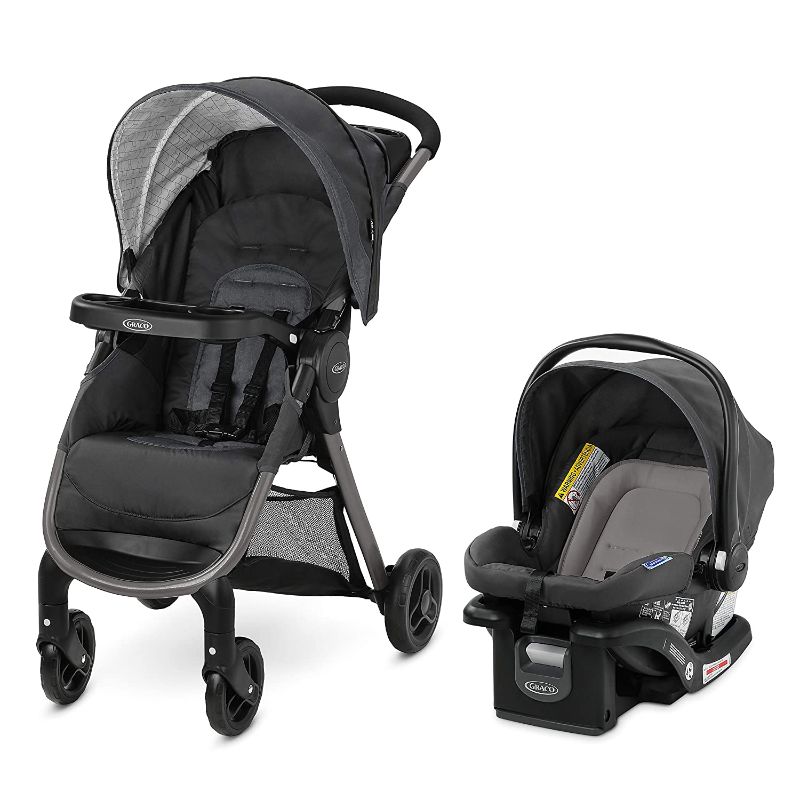 Photo 1 of Graco FastAction SE Travel System | Includes Quick Folding Stroller and SnugRide 35 Lite Infant Car Seat, Redmond, Amazon Exclusive ?34 x 22 x 38.4 inches

