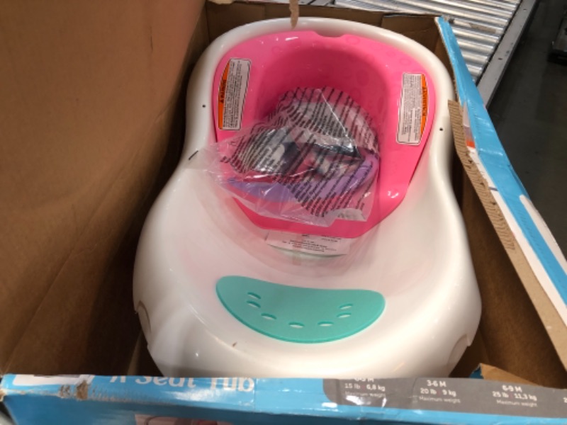 Photo 1 of Fisher-Price 4-In-1 Sling N Seat Bath Tub, Pink/White