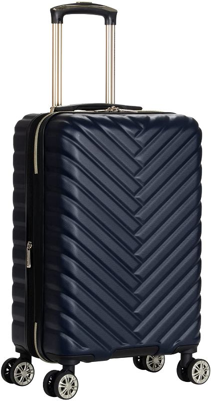 Photo 1 of Kenneth Cole Reaction Madison Square Hardside Chevron Expandable Luggage, Navy, 20-Inch Carry On
