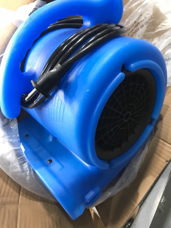 Photo 1 of 1/4 HP Air Mover Blower Fan for Water Damage Restoration Carpet Dryer Floor Home and Plumbing Use in Blue
