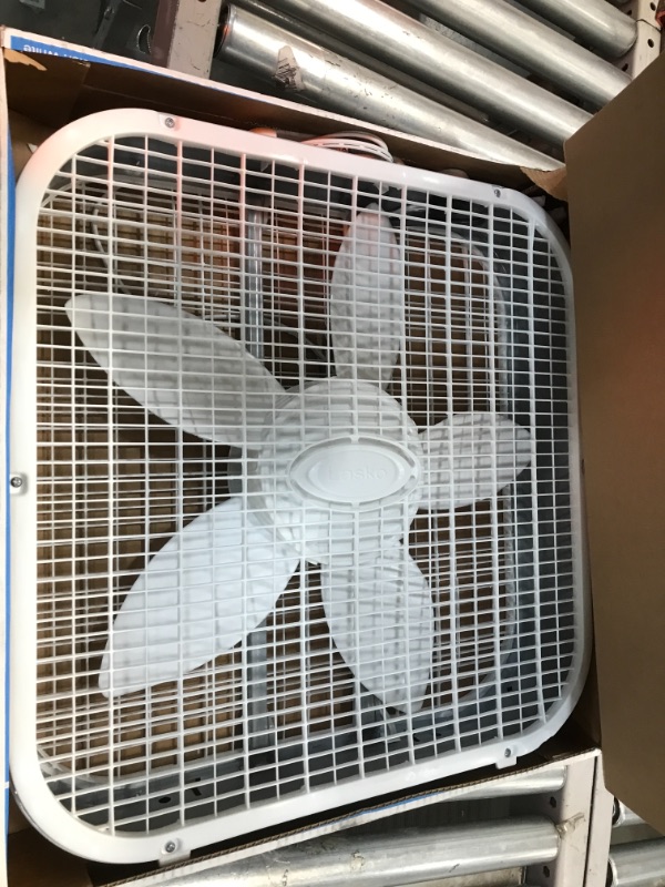 Photo 2 of 20 in. 3 Speed White Box Fan with Save-Smart Technology for Energy Efficiency