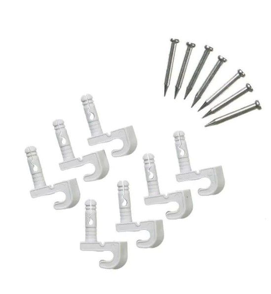 Photo 1 of **SOLD AS IS**
Preloaded Back Wall Clips for Wire Shelving 5EA (7-Pack)