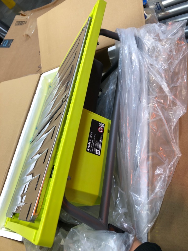 Photo 2 of Ryobi WS722 7 Inch 4.8 Amp Portable Tabletop Wet Tile Saw with Miter Guide and Induction Motor