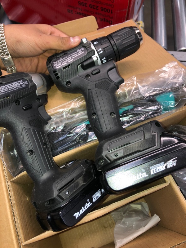 Photo 5 of Makita 18-Volt LXT Lithium-Ion Sub-Compact Brushless Cordless 2-piece Combo Kit (Driver-Drill/Impact Driver) 1.5Ah