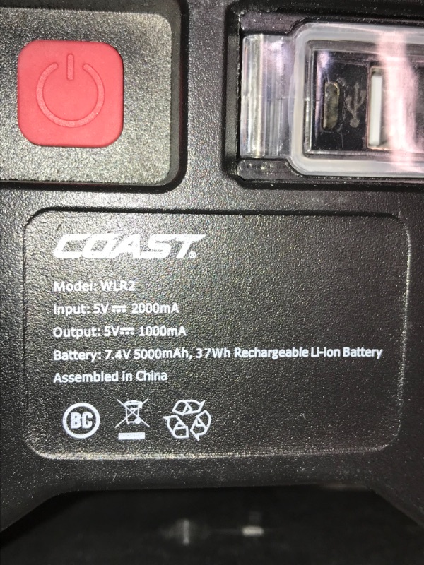 Photo 3 of Coast WLR2 2200 Lumens Rechargeable Portable LED Work Light