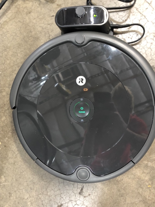 Photo 2 of iRobot Roomba 694 Robot Vacuum-Wi-Fi Connectivity, Good for Pet Hair, Carpets, Hard Floors, Self-Charging POWERED ON