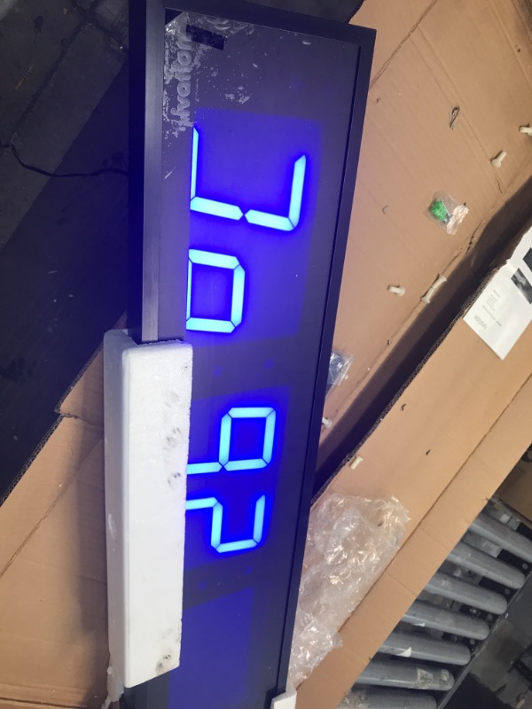 Photo 2 of 36" Large Oversized Wall Mounted LED Digital Clock Time Bar - Blue