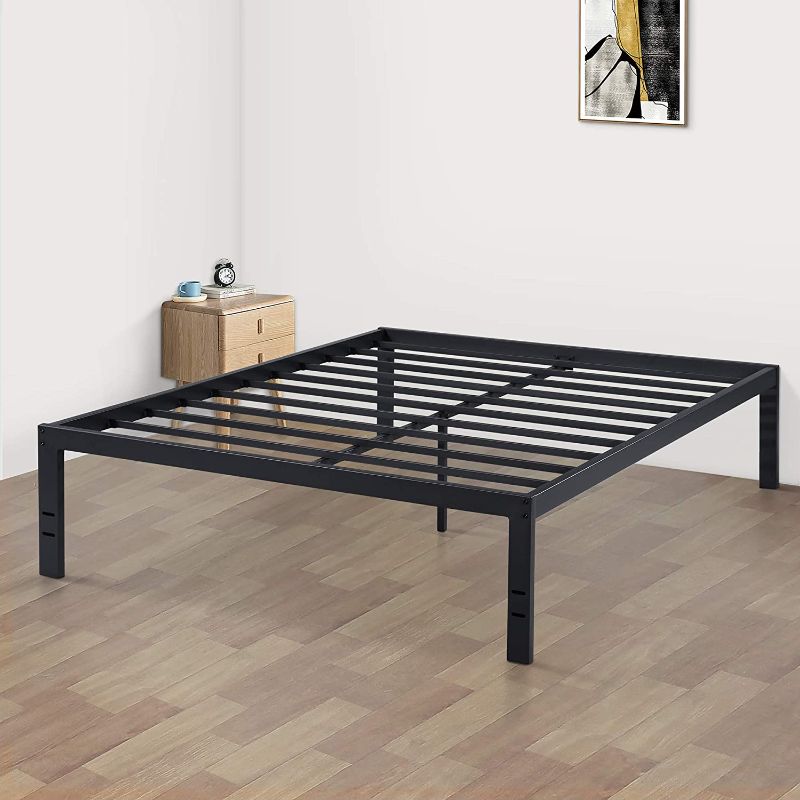 Photo 1 of  18Inch New Dura Metal Steel Slate Bed Frame, Full, Black
