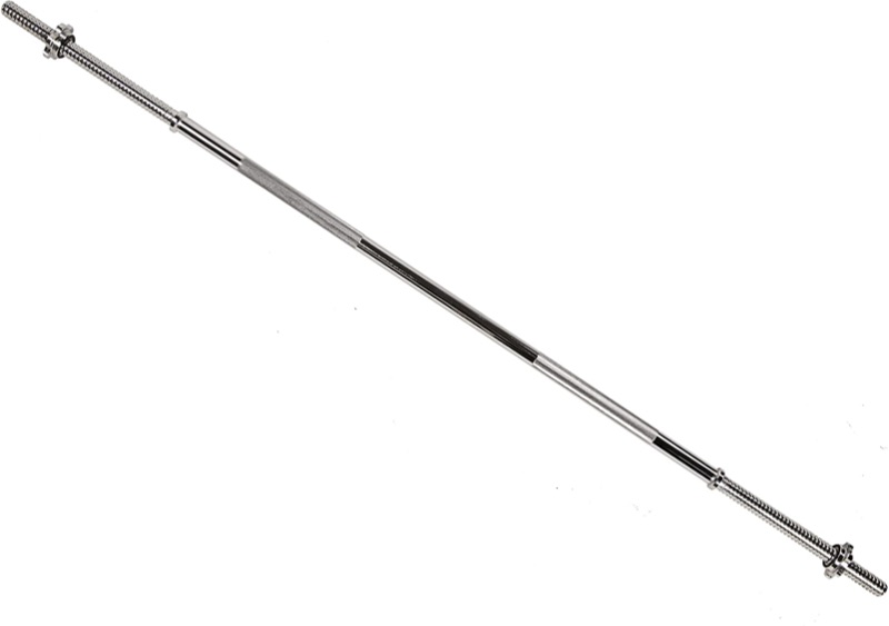 Photo 1 of BalanceFrom 1-Inch Diameter Threaded Chrome Barbell with Lock Collars, 60-Inch