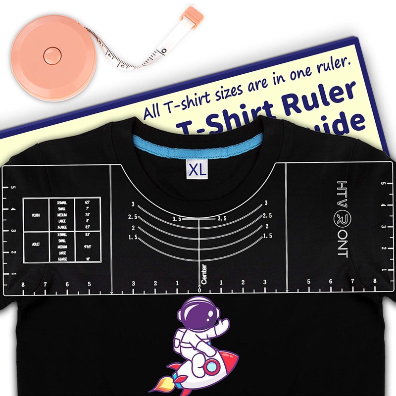 Photo 1 of HTVRONT Tshirt Ruler Guide for Vinyl Alignment - 18"x6"x0.15" Sturdy Acrylic Ruler - for All T-Shirt Sizes
2 pack