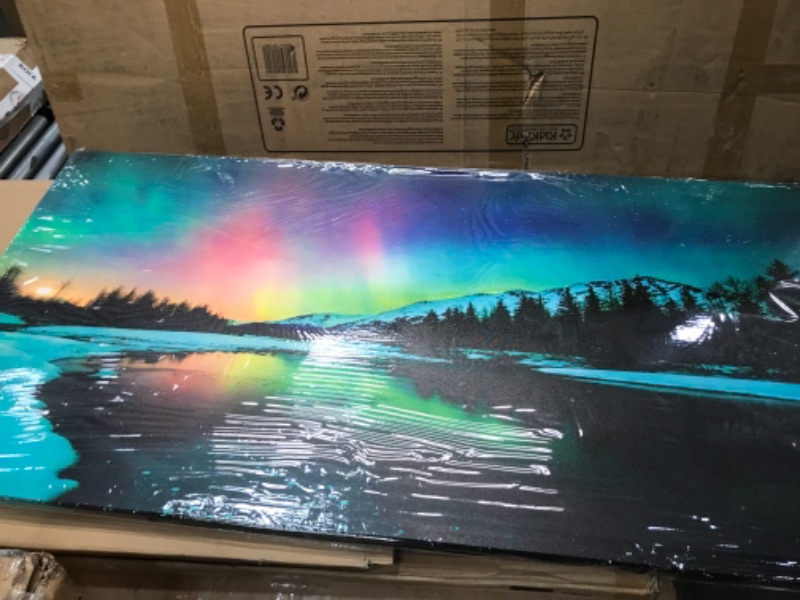 Photo 1 of 59 x 29 Northern Lights Canvas Print 