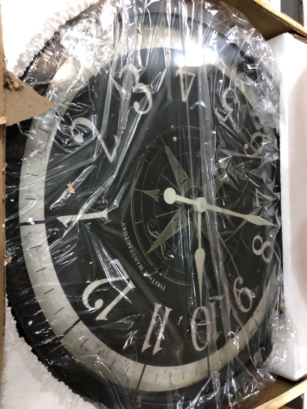 Photo 1 of FirsTime & Co. Compass Rose Wall Clock, American Crafted, Oil Rubbed Bronze, 24 x 2 x 24,
