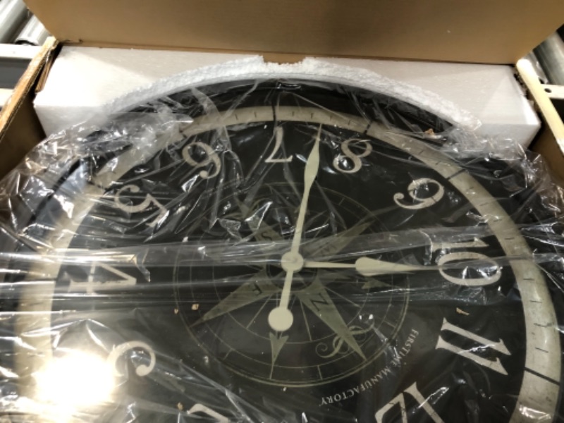Photo 1 of FirsTime & Co. Compass Rose Wall Clock, American Crafted, Oil Rubbed Bronze, 24 x 2 x 24,
