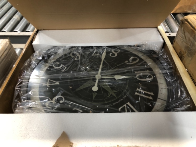 Photo 1 of FirsTime & Co. Compass Rose Wall Clock, American Crafted, Oil Rubbed Bronze, 24 x 2 x 24,
