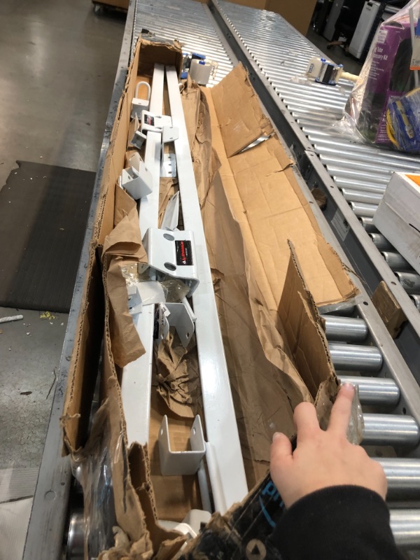 Photo 1 of PARTS ONLY**
AA-Racks Rain-Gutter Roof Rack Heavy-Duty Adjustable Steel High Roof Rack Matte White
