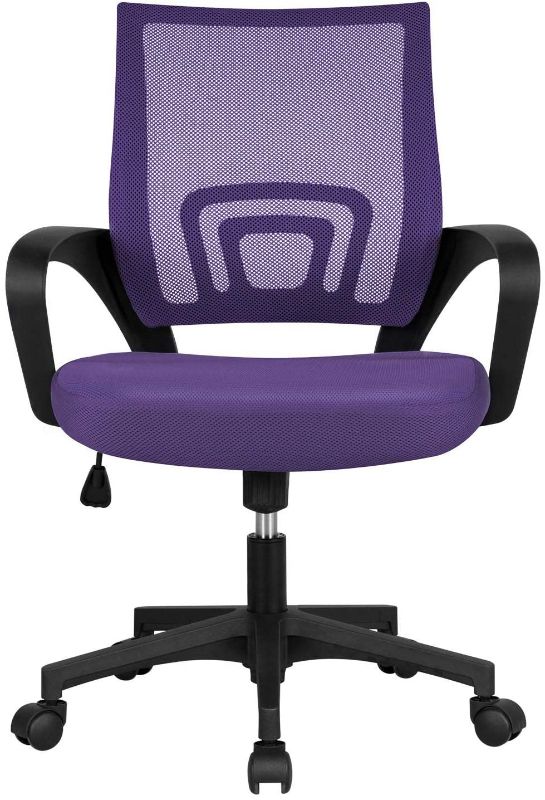 Photo 1 of SIMILAR TO STOCK PHOTO*
Office Chair Ergonomic Mesh Chair w/Lumbar Support Armrest Wheels Comfortable Racing Seat Adjustable Swivel Rolling Home Executive Mid Back Computer Chair for Adults Teens, Purple
