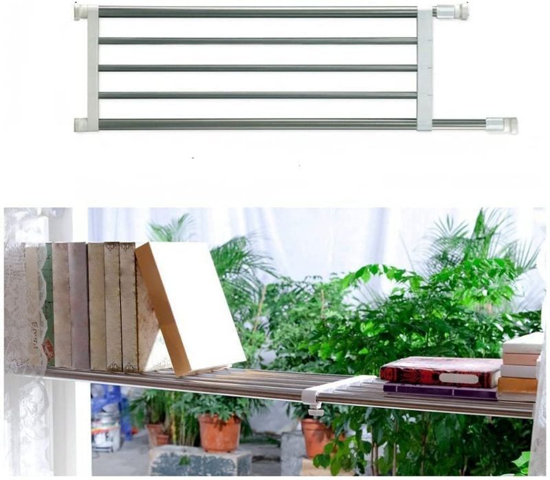 Photo 1 of  Closet Tension Shelf & Rod, Bathroom Kitchen Garage Telescopic Storage Rack