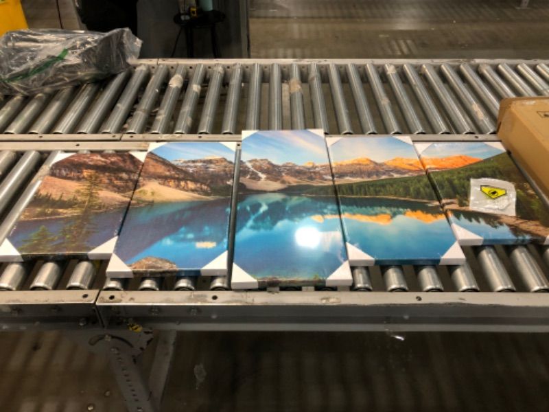 Photo 2 of NACHIC WALL 5 PIECE CANVAS WALL ART COLORADO ROCKY MOUNTAINS AND MORAINE LAKE AT SUNRISE PICTURE CANVAS PRINT PAINTING USA NATIONAL PARK LANDSCAPE POSTER FOR HOME LIVING ROOM DECOR GALLERY WRAP