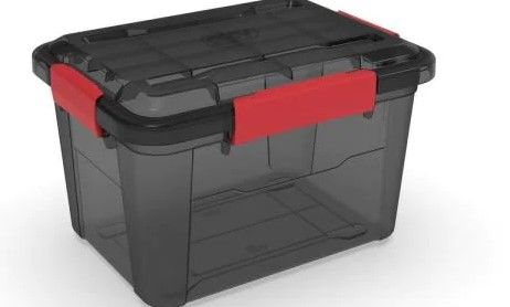 Photo 1 of 18L/19Qt Waterproof Tint Latch Tote IP-67
3pk