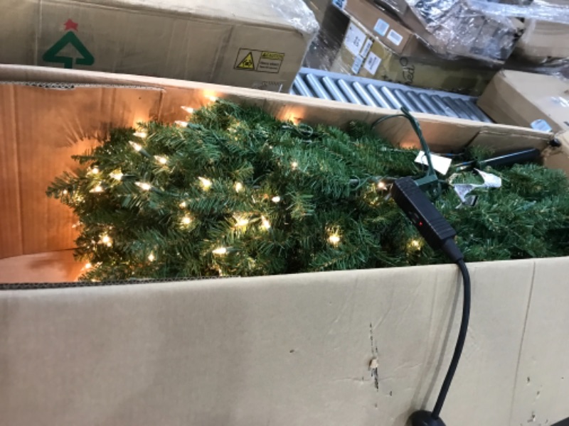 Photo 3 of **ONLY PARTS OF THE TREE LIGHT UP**
National Tree Company Pre-Lit Artificial Full Christmas Tree, Green, Dunhill Fir, White Lights, Includes Stand, 7 Feet

