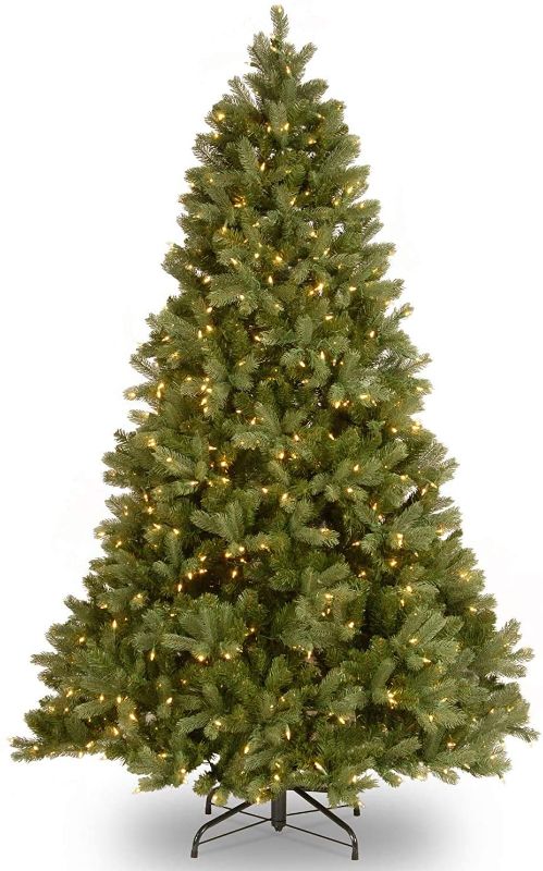 Photo 1 of **LIGHTS DON'T WORK**TREE INCOMPLETE**
National Tree Company Pre-Lit 'Feel Real' Artificial Full Downswept Christmas Tree, Green, Douglas Fir, White Lights, Includes Stand, 6.5 feet
