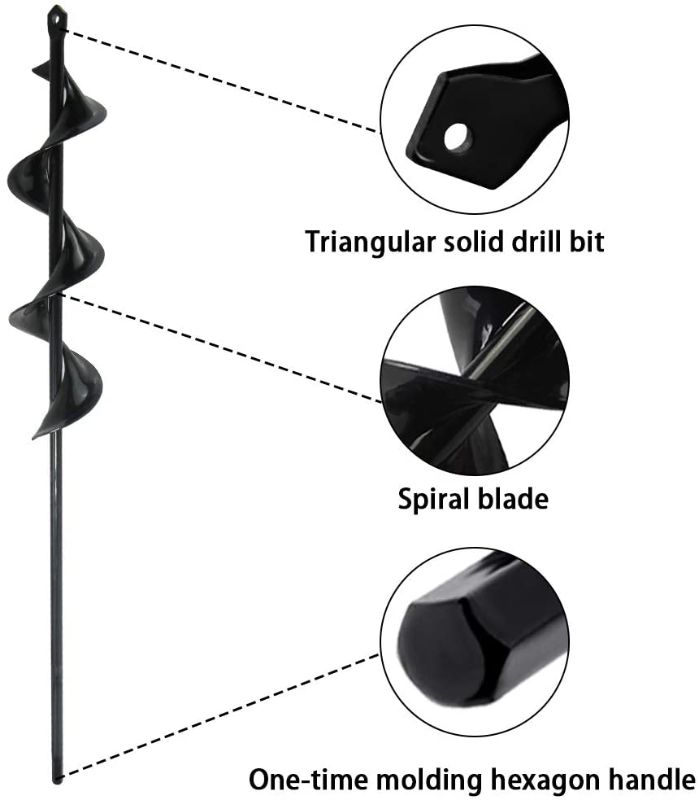 Photo 1 of  Earth Auger Drill Bit for Planting Trees,Bedding,Bulbs,Seedlings,Gardening,Large Fencing Projects fit 4" diameter 
