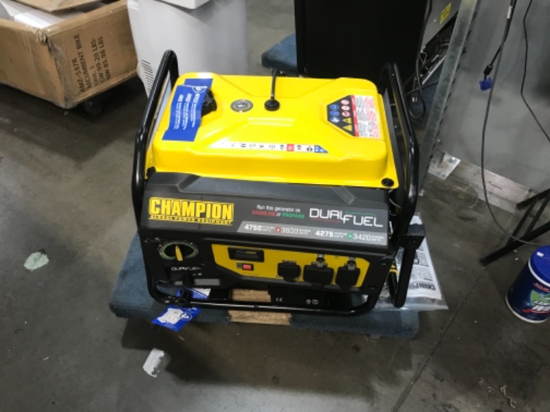 Photo 2 of Champion Power Equipment 201052 4750/3800-Watt Dual Fuel Portable Generator with Electric Start